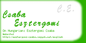 csaba esztergomi business card